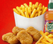 Kids 4pcs Chicken Nuggets with Fries and a Fruit Shoot